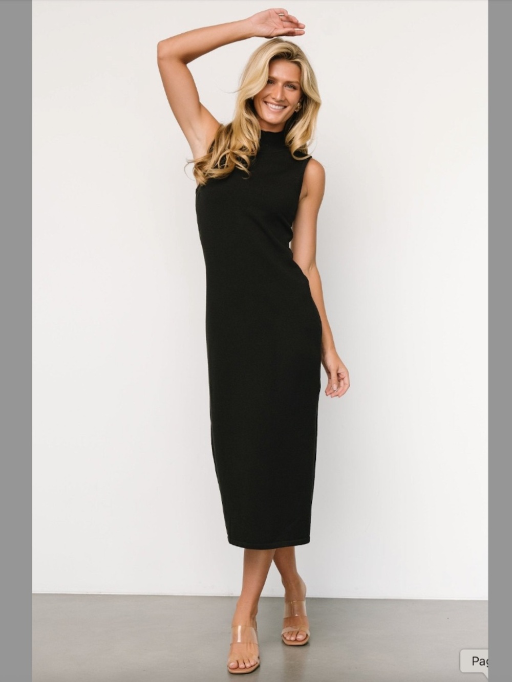 NWT Baltic Born Angelina Mock Neck Tank Sweater Dress — Small, Black